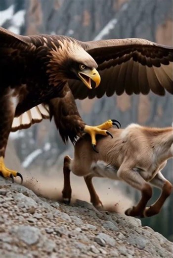 Nature at Its Harshest | King Eagle vs Mountain Goat