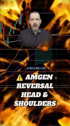 Amgen Head and Shoulders Breakdown | Biotech Stock Short Setup #stocks #trading #shorts