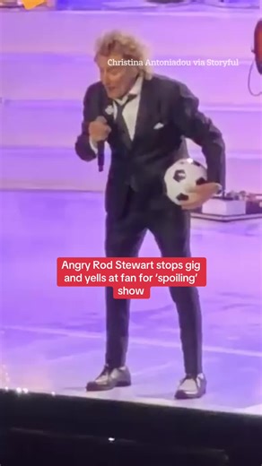 Furious Rod Stewart halted his show to shout at a fan he claimed was “spoiling” the night, with fans now questioning what put the rock legend on edge. Read the full story above. #rodstewart #gig #drama