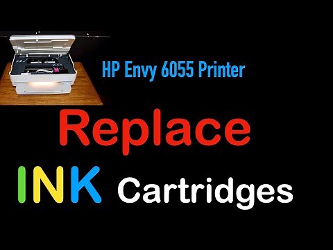 HP Envy 6055, 6055e Ink Cartridge Replacement !!