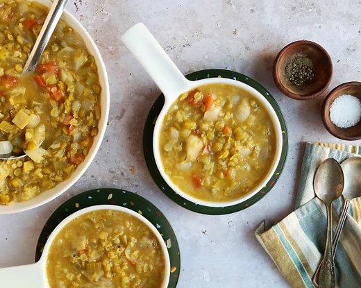 Paul and Linda McCartney's Split Pea Soup Recipe - Chef's Resource Recipes