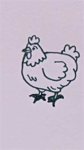 How to draw a hen || Hen drawing simple drawing step by step #shortsfeed