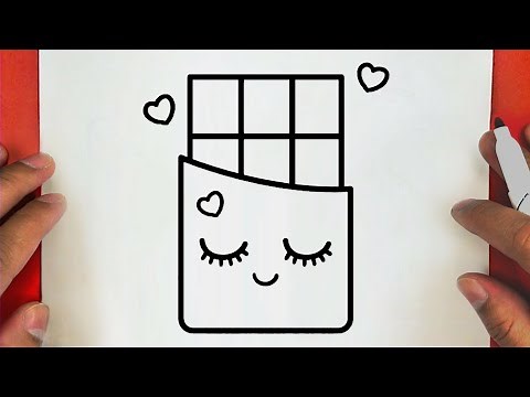 كيف ترسم شيكولاتة كيوت وسهل خطوة بخطوة / رسم سهل / تعليم الرسم للمبتدئين || Cute Chocolate Drawing