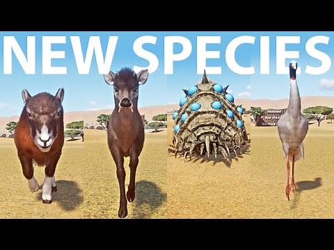 New Species Animals Speed Races in Planet Zoo includes Ohmu, Crane, Tufted Deer,