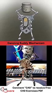 Dancing Buddy Mechanism❤️ . . . Follow @cadloverz for more❤️ . . #Engineering #engineerslife #engineeringmemes #CivilEngineering #AutoCADTips #EngineeringTools #DesignEngineering #MechanicalEngineering #AutoCADForBeginners #thermodynamics #EngineeringSolutions #DraftingDesign #AutoCADCommunity #Engineeringusa #Engineeringcanada #Engineeringuk #CADLOVERZ | CADLoverz