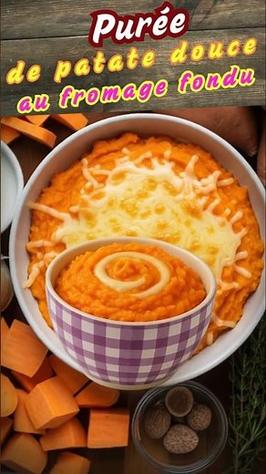 Sweet potato puree with melted cheese | 1 Recipe for our little ones!