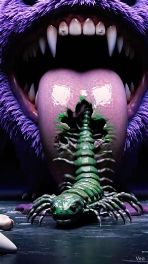 This Mouth Was Hiding a Monster 😨👹 | 3D CGI#ScaryShorts #HorrorCGI #3DMonster #CreepyAnimation