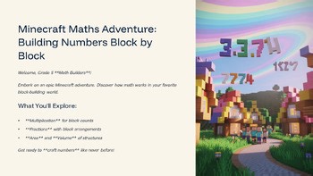 Minecraft Maths Adventure Building Numbers Block by Block Welcome Grade Math ...