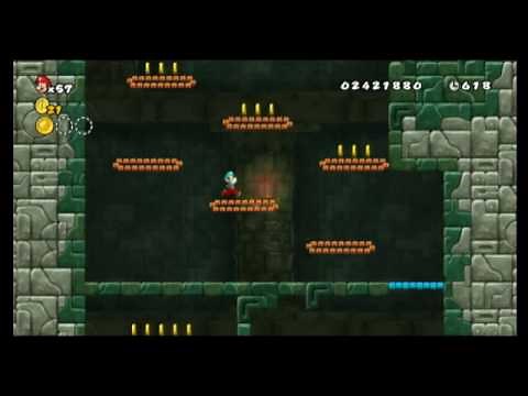 New Super Mario Bros. Wii - Star Coin Location Guide - World 4-Mid-Castle | WikiGameGuides