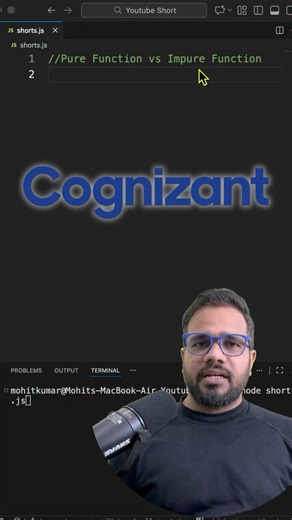 Pure vs Impure Functions 🔥 (JavaScript Interview Concept) Pure function 👉 same input = same output, no side effects Impure function 👉 depends on external data or changes outside state 📌 Must-know concept for Frontend Devs • React Learners • JS Interviews 🎯 Save this reel for quick revision ❤️ Like • 🔁 Share • 🔔 Follow @mohitdecodes for daily coding | MohitDecodes