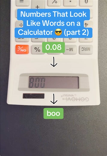 Numbers That Look Like Words on a Calculator