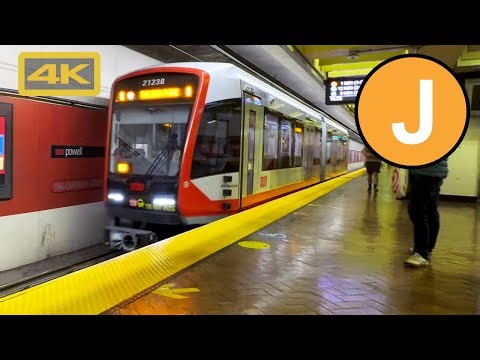 San Francisco Muni Metro J Church, Powell Street Station to Mission Dolores Park, Siemens S200 SF