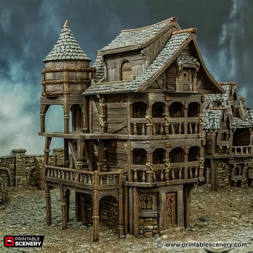 4-storey Tenement Building: Large Tabletop RPG City Scenery - Etsy