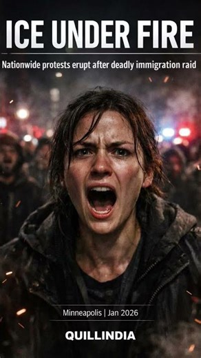 Protests Erupt After Deadly ICE Raid #iceprotests#minneapolis#news#BreakingNews#Quillindia#us#ice