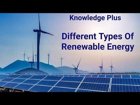 Different types of renewable energy Solar, Wind, Hydroelectric, Geothermal, Biomass, Tidal energy