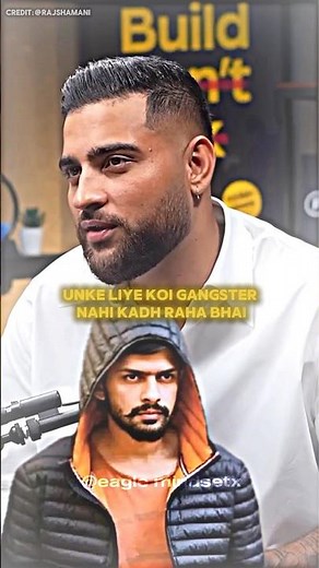 Karan aujla talking about gangsters.