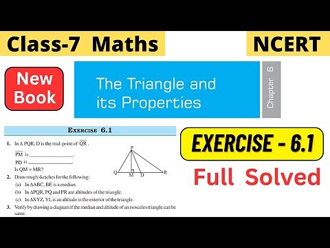 Class 7 Maths Chapter 6 The Triangle and its Properties NCERT Exercise 6.1 Full Solved #class7maths
