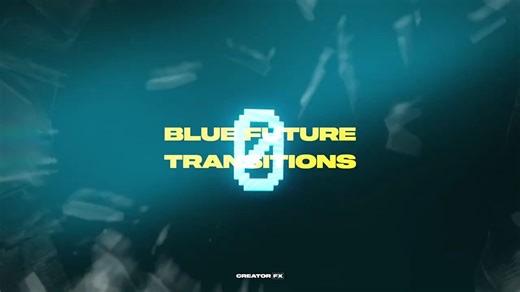 20个蓝色梦幻光效闪烁转场过渡4K视频素材