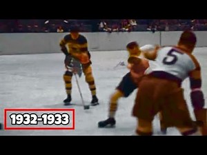 1932–33 Maple Leafs vs Bruins 🏒🔥 Rare Colorized Game Footage (HD, Speed Adjusted)