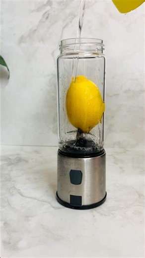 I Put a Whole Lemon in a Portable Blender… WOW! 🍋⚡#shorts