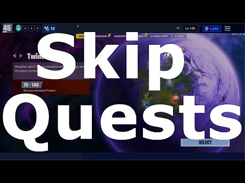 *NEW* How To Skip Quests In Fortnite STW - Skip Missions - Get to Twine Fast!
