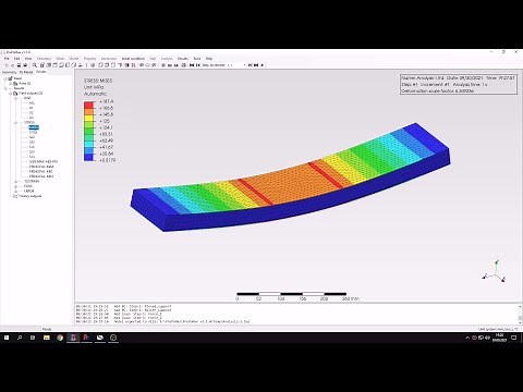 PrePoMax (CalculiX FEA) - Tutorial 11 - Four-point bending of a sandwich composite beam