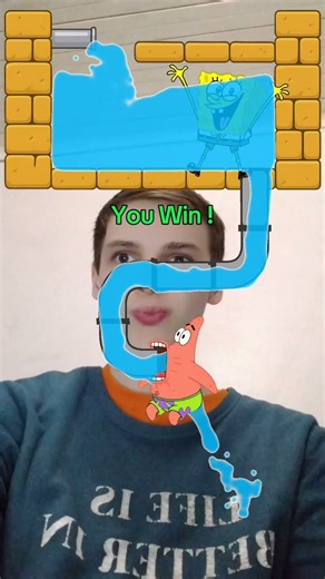 Saving SpongeBob from drowning!!! 🌊💦😇 #spongebob #drowning #gaming #filter #funny #comedy #shorts