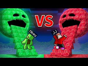 Mikey EMERALD vs JJ RUBY MOON WAKES UP Longest Stairs Battle in Minecraft (Maizen)