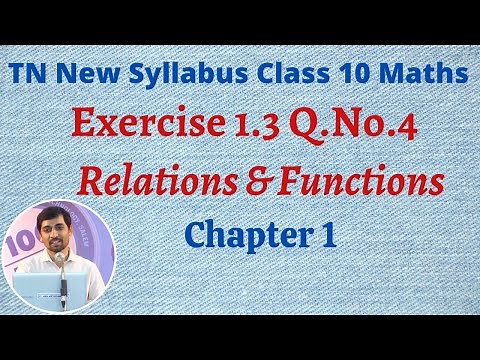 TN New Syllabus 10th Maths Chapter 1 Relations And Functions Exercise 1.3 Sum 4