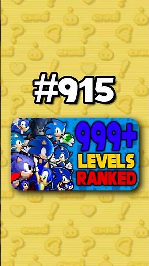 Number 915 - Ranking ALL 999+ Sonic Levels from Worst to Best