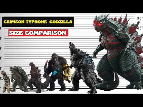 Crimson Typhone Godzilla The Real Size of All Monsterverse 3D Powerfull Comparison