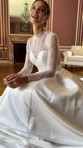 ✨ Meet “Diane” — where fairytale magic meets couture elegance 👑💫 Fall in love with every detail: the regal high neck, dreamy lace sleeves, and a satin waistband that flows into a breathtaking full skirt 💍💃 Feel like royalty walking down the aisle in Jasmine Couture’s masterpiece! 👰‍♀️💖 #JasmineCouture #DianeGown #FairytaleBride #CoutureQueen #ModernPrincessVibes #LaceDreams #BridalMagic #WeddingInspo #SayYesToJasmine #HappilyEverAfter ✨ | Jasmine Bridal