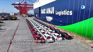 A liquefied natural gas (LNG) dual-fuel "ro-ro" (roll-on/roll-off) cargo vessel departed #Shanghai on its maiden voyage to #Europe on Wednesday, transporting about 5,000 cars of indigenous Chinese brands and some construction machinery. #ChinaTech #EcoChina | Xi's Moments