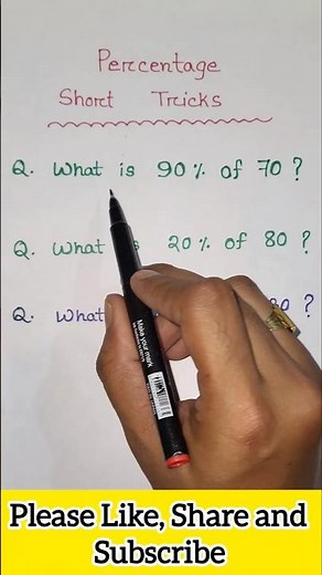 How to Calculate Percentages FAST⚡️| Easy Math Tricks To Help You | #maths #mathstricks #mathematics