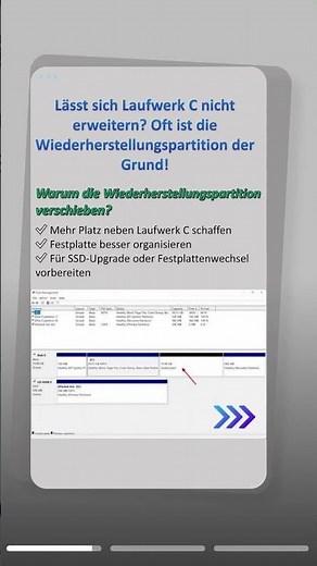 🚨 Wiederherstellungspartition verschieben? Dieser Fehler blockiert Laufwerk C!#recovery #partition