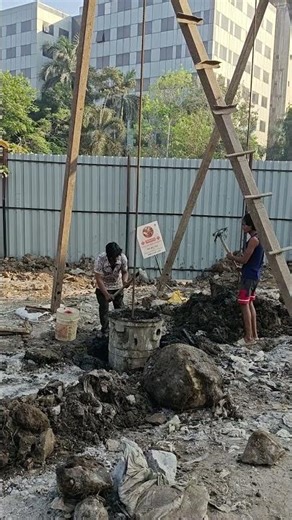 Tripod Piling Work #civilengineering #construction #building #transformers