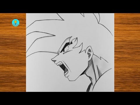 How to draw Goku Super Saiyan Face | Step by Step Easy Tutorial