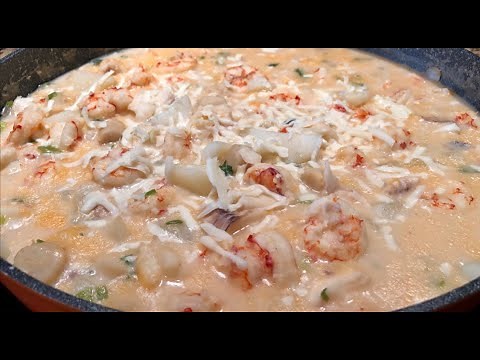 Creamy Seafood Chowder - Mary'sKitchenMtl