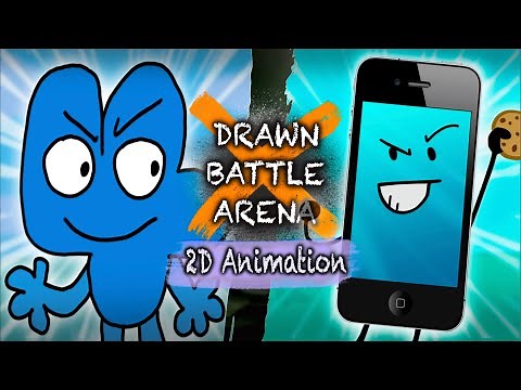 Four VS MePhone4 (BFDI VS Inanimate Insanity) - Drawn Battle Arena: 2D Fight Animation EP4