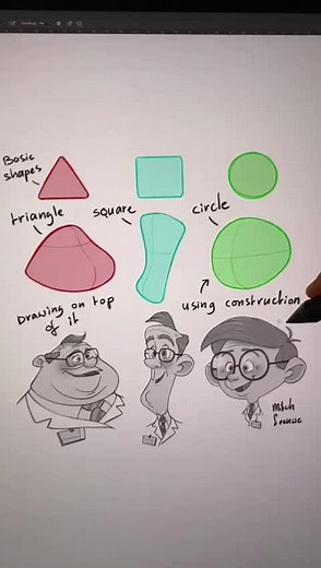 using shapes to draw characters. #art #draw #artist #drawing #sketch #photoshopart