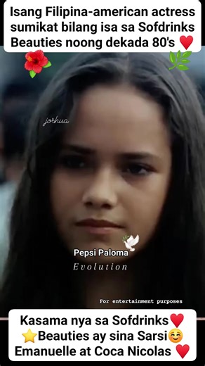 Joshua Dela Cruz on Instagram: "Aktres sa Pilipinas isang Filipina-american sumikat noong dekada 80's. Kilala sya bilang isa sa bahagi ng ' Sofdrinks Beauties kasama sina Sarsi Emanuelle at Coca Nicolas. Kilala sya sa mga s3xy films tulad ng Snakes Sister noong (1984) at marami pang iba kilalanin sya si Delia Dueñas Smith oh mas kilala sa pangalang #PepsiPaloma 🕊️ When grow up Then and Now ♥️ Noon at Ngayon Evolution For entertainment purposes #highlightsシ゚ #fypageシ #highlighteveryone #highligh