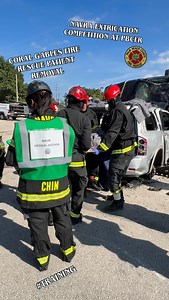 Firefighters from all over train to be the best at safe and expeditious patient removal from vehicle accidents. #extrication @navraofficial This is the 2025 Florida Challenge. @coralgablesfire | Palm Beach County Fire Rescue