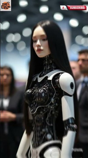 Realistic Female Robot with Exposed Mechanics | Humanoid Robot Demo | Kung Fu Clicks