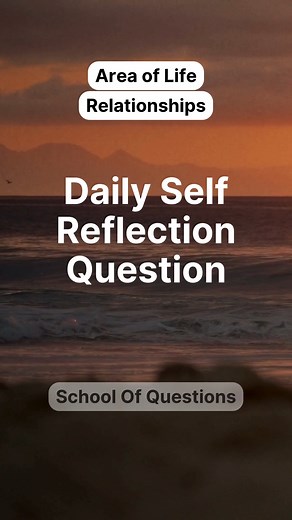 ❔Discover Yourself With This Daily Self Reflection Question #relationships #selfreflection #selfawareness #selfimprovement #expect #needs | School Of Questions