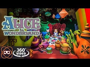 [5K 360] Alice in Wonderland Movie Ride Full 360 POV - Disneyland Exclusive Attraction