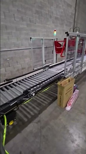 Packing and assembly line including automated carton erection, sealing, taping, palletizing.