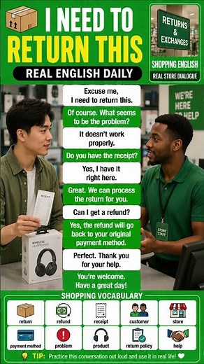 📦 I Need to Return This Real English Conversation
