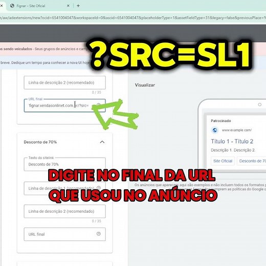 COMO FAZER RECURSO SITELINK COM MESMA URL GOOGLE ADS