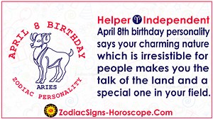 April 8 Zodiac (Aries) Horoscope Birthday Personality and Lucky Things