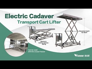Funeral Body Lift | Corpse Lifter | Stainless Steel Double Scissor Lift Matching Corpse Freezer